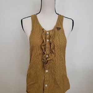 Urban Renewal Mustard Yellow Striped Tank Sz S/M